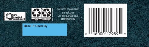 Ratio Soft Baked Bars, Chocolate Chunk Cookie, 1g Sugar, Keto Friendly, 5.34 OZ (6 Bars) (Pack of 2)