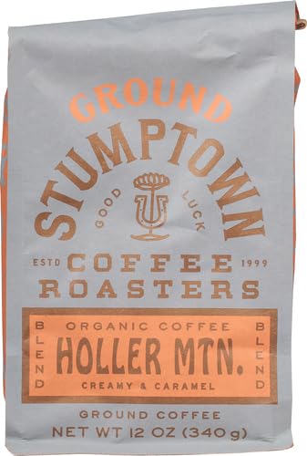 Stumptown Coffee Roasters, Organic Medium Roast Ground Coffee - Holler Mountain 12 Ounce Bag, Flavor Notes of Citrus Zest, Caramel and Hazelnut (Pack of 3)
