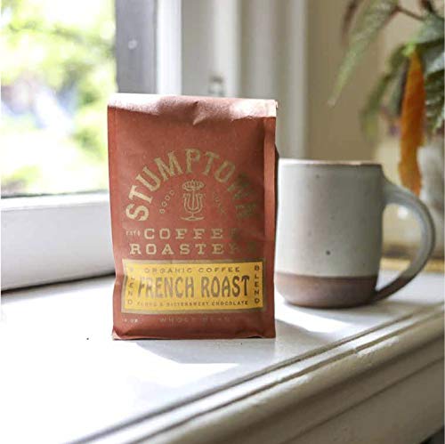 Stumptown Coffee Roasters, Dark Roast Organic Whole Bean Coffee - French Roast 12 Ounce Bag with Flavor Notes of Clove and Bittersweet Chocolate (Pack of 2)