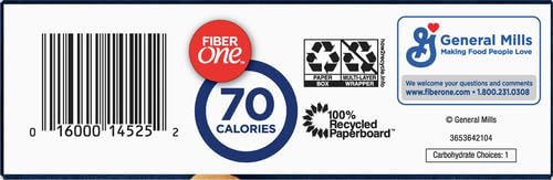 Fiber One 70 Calorie Soft-Baked Bars, Birthday Cake, Snack Bars, 6 ct