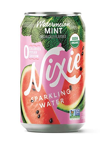 Nixie Sparkling Water Organic Watermelon Mint Sparkling Water 8 Pack, 12 FZ