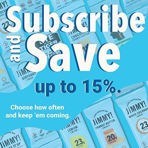 JiMMY'S! Functional Protein Bar - Chocolate Peanut Butter - 12 Count - 18g of Protein, Low Sugar, Gluten Free