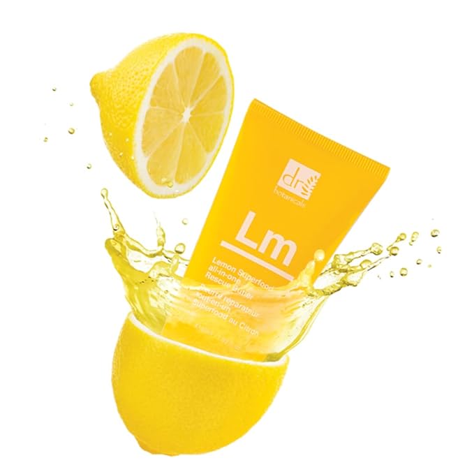 Dr. Botanicals Lemon Rescue Body Butter w/ Shea - Spa Quality Moisturizer - Dry Skin - Feet - Elbows - Knees - Coconut Lemongrass & Almond Oil - Penetrates Fast - Soft Supple & Radiant - 1.69oz - 4 Pack
