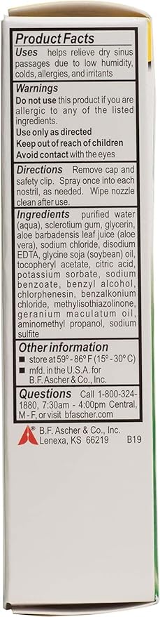 Ayr Saline Nasal Gel No-Drip Sinus Spray,0.75 Fl 3)