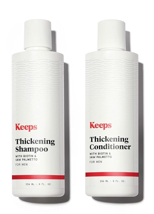 Keeps Hair Growth Shampoo and Conditioner Set - Treatment for Thinning Hair and Hair Regrowth - Men's Hair Products Infused with Biotin, Caffeine, & Saw Palmetto