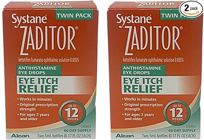 Zaditor Antihistamine Eye Drops Twin Pack 0.34 Fl 2)