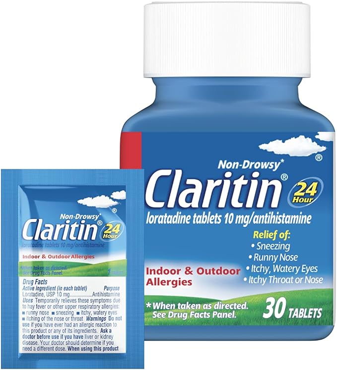 Claritin 24hr Non-Drowsy Allergy Relief, Loratadine Tablets 30 + 1 Ct