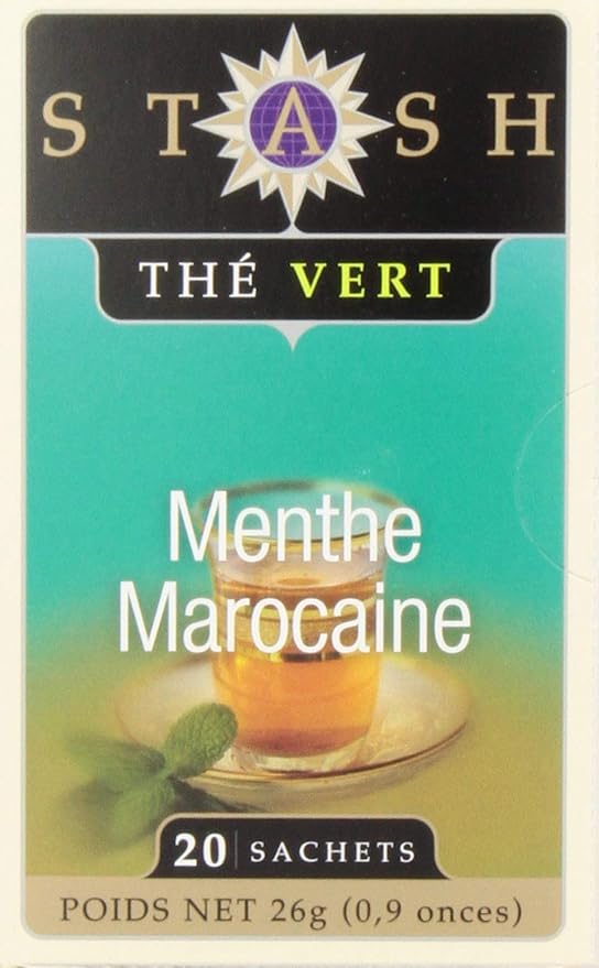 Stash Tea Moroccan Mint Green Tea - Caffeinated, Non-GMO Project Verified Premium Tea with No Artificial Ingredients, 20 Count (Pack of 6) - 120 Bags Total