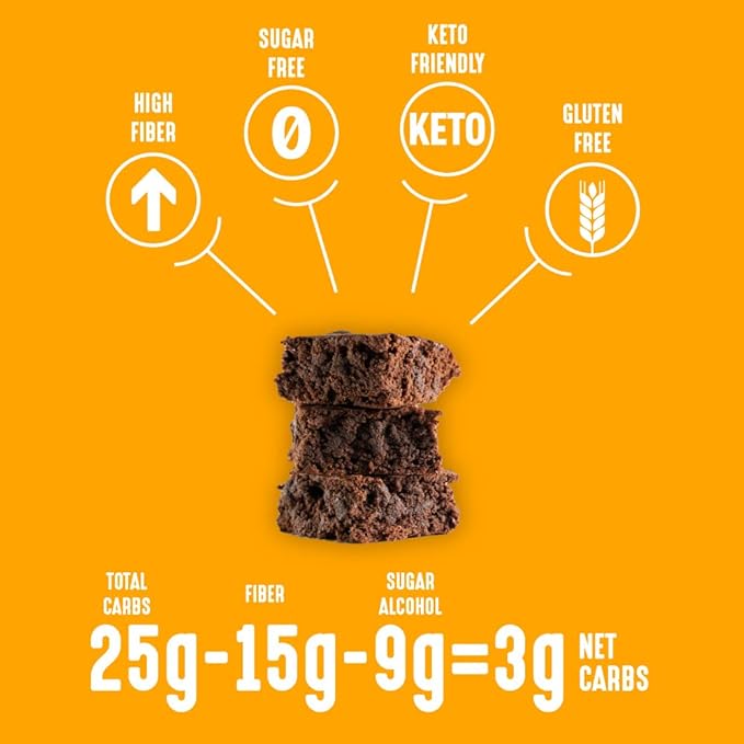 Lakanto Sugar Free Brownie Mix - Sweetened with Monk Fruit Sweetener and Erythritol, Keto Diet Friendly, Delicious Dutched Cocoa, High in Fiber, Low Net Carbs, Gluten Free, Easy to Make Dessert (Pack of 1)