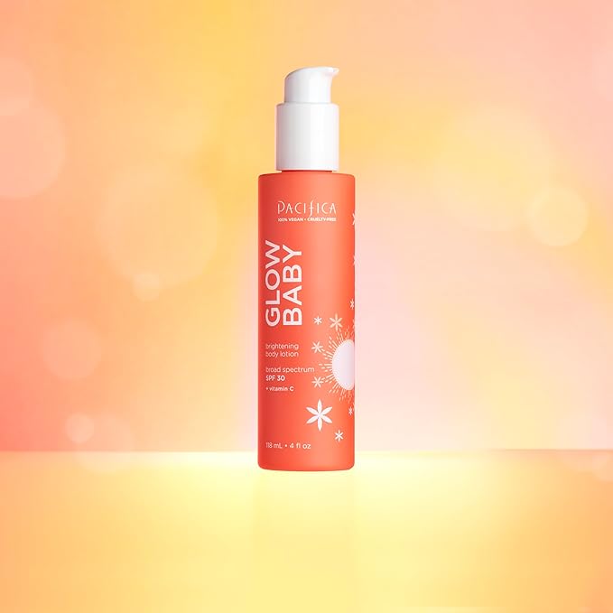 Pacifica SPF 30 Body Lotion - Glow Baby Brightening Vitamin C Body Moisturizer -w/Broad Spectrum UVA/UVB SPF 30 Sun Protection - Clean Beauty Vegan & Cruelty-Free Dermatologist Tested