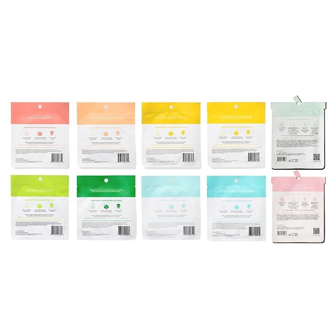 Avatara Sheet Mask Set, Facial Mask 10, Face 10 Pack