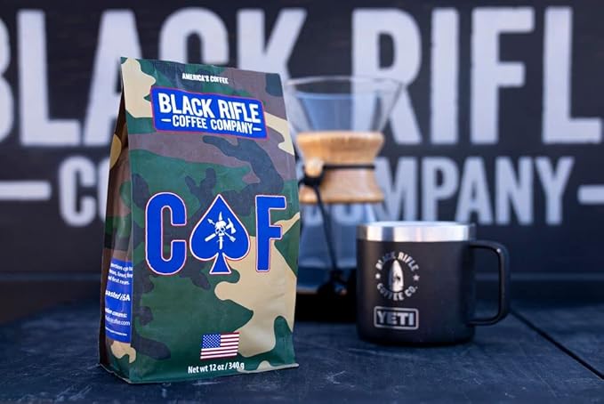 Black Rifle Coffee Company CAF, Medium Roast Ground Coffee, 12 OZ Bag