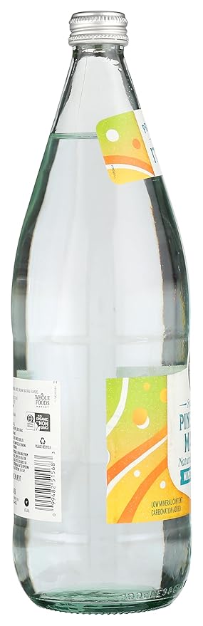 Whole Foods Market, Organic Pineapple Mango Italian Sparkling Mineral Water, 33.8 Fl Oz