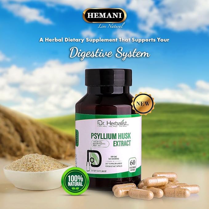 Psyllium Husk Capsules I Extract I 500mg I 60 Vegetarian