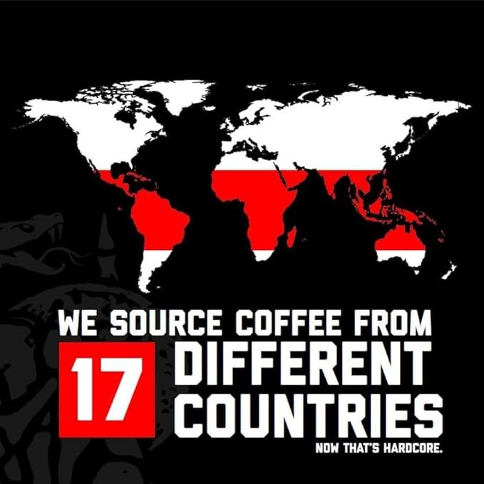 Hardcore Ground Coffee, High Caffeine, Strong Roast, 16 Oz