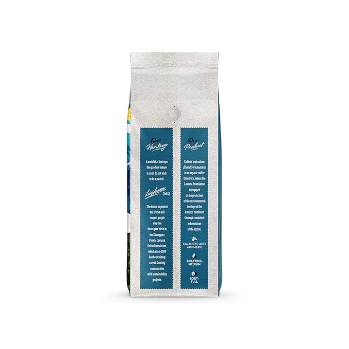 Lavazza ¡Tierra Organic Amazonia Whole Bean Coffee Medium Roast, Floral Notes, 10.5 Oz (Pack of 6) - Packaging May Vary