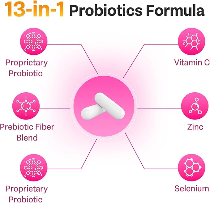 Probiotics for Women, 70 Billion CFU 13-IN-1 Women's 4 Month