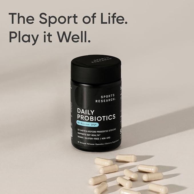 Sports Research Daily Probiotics with Prebiotics, 60 Billion 30 Count