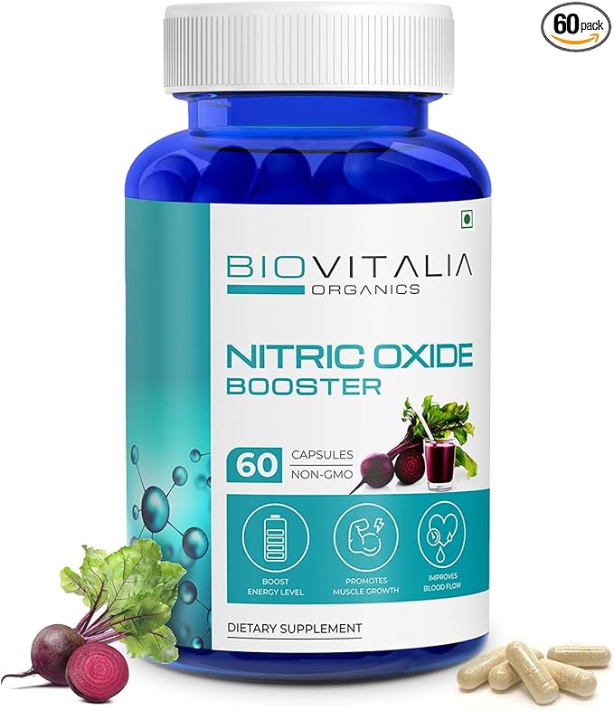 Nitric Oxide Capsule L-Arginine Supplement 60 Vegan