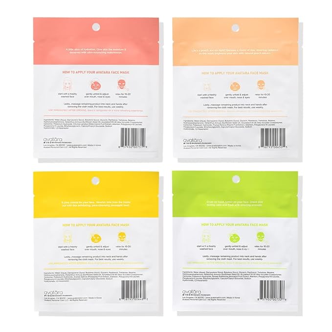 Avatara Juicy Face Mask Set of 4, Face