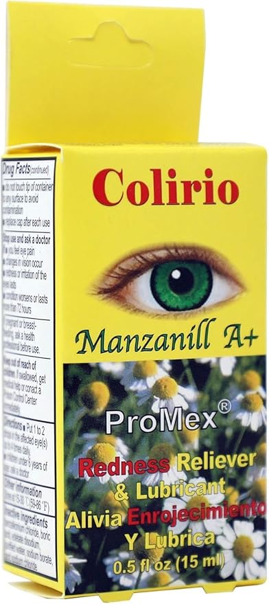 Colirio Manzanill A+ Eye Lubricant, Redness 2-Pack of 0.5 FL