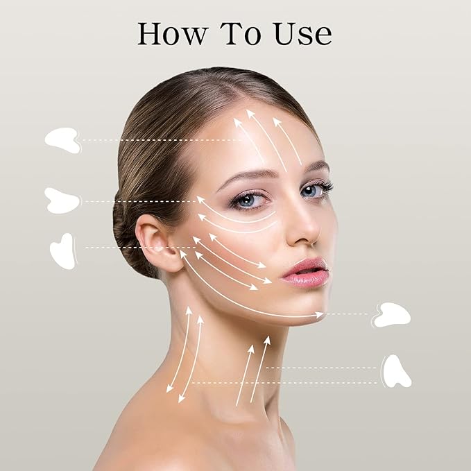 rosenice Gua Sha Facial Tools Black
