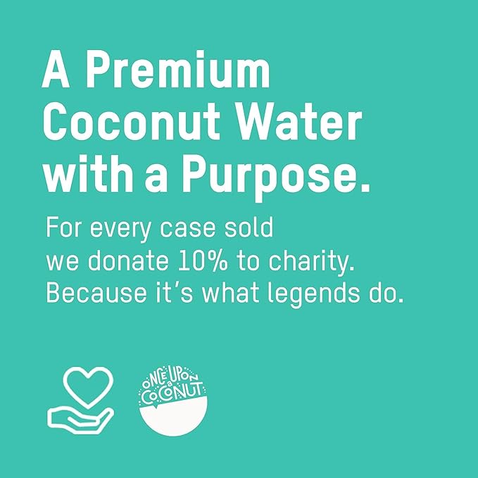 Once Upon a Coconut Pure Coconut Water - Low Calorie All-Natural Drink with Electrolytes - No Added Sugar or Sweeteners - Non-GMO - Gluten-Free - Pack of 12 Cans (each 10.8 fl oz)