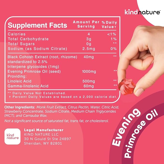 Kind Nature Evening Primrose Oil Gummies 1000mg per