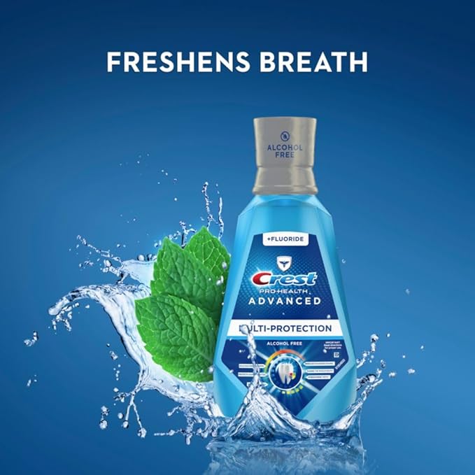 Crest Pro-Health Advanced Mouthwash, Alcohol Free, 1 L (33.8 fl 2, Crest