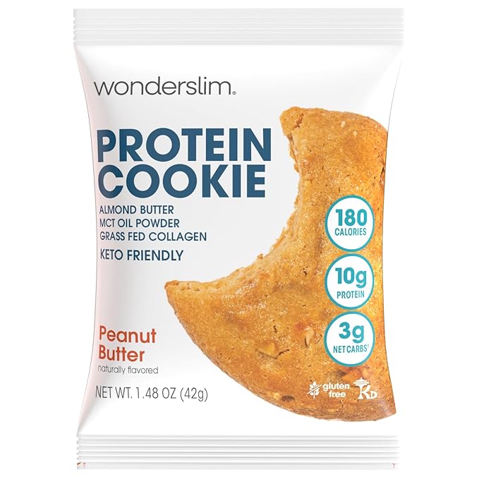 Wonderslim Protein Cookie, Variety Pack, Keto friendly, Low Carb, Gluten Free (7ct)