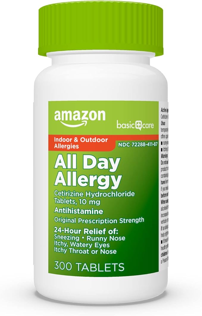 Amazon Basic Care 24 Hour Allergy 10 mg, 300 Count