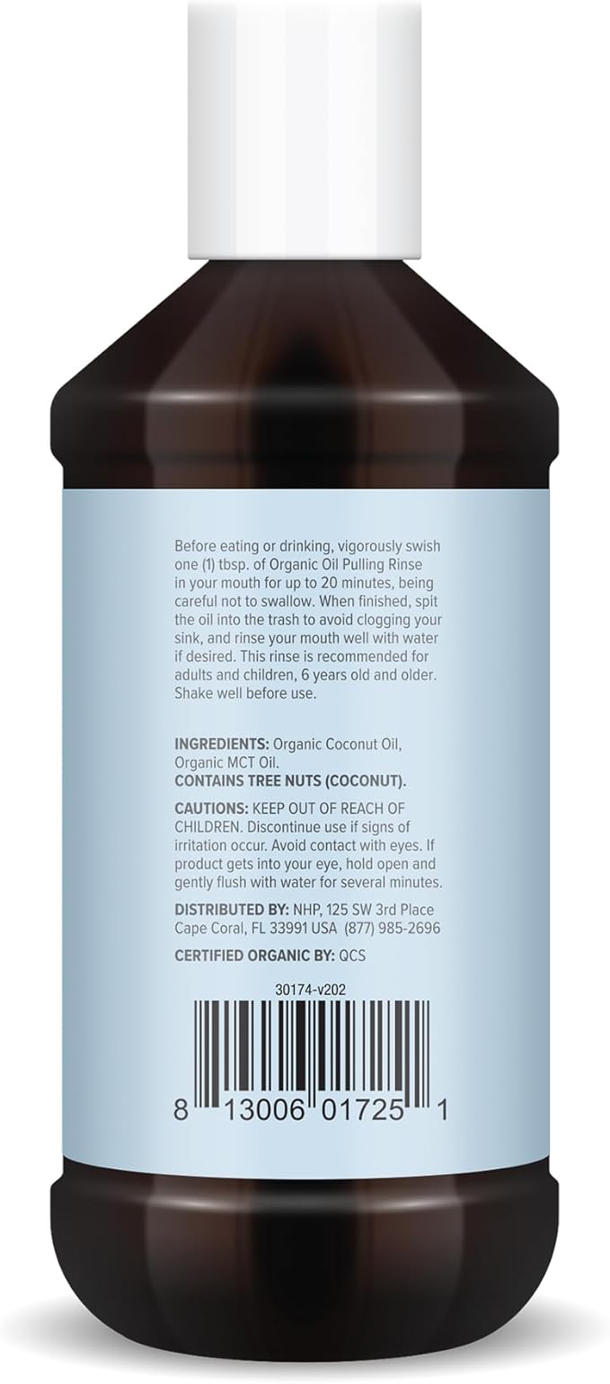 Ola Botanicals Oil Pulling Rinse (8.12 Fl. Oz.), USDA Certified Organic, Coconut Oil, MCT Oil, Cruelty Free, Fluoride Free, Soy Free, Gluten Free, Non GMO, Dr. Mercola