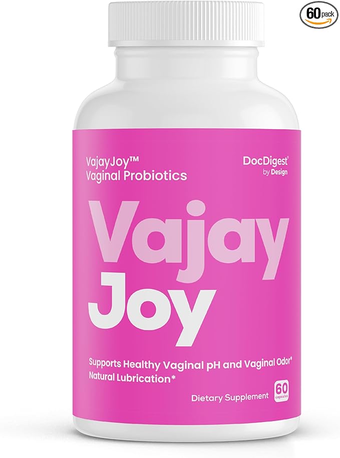 VajayJoy pH Balance Pills -Womens Vaginal Probiotic for pH Regulation, Clinically Shown to Restore pH Equilibrium and Natual Lubrication- Reduces BV, Yeast Infections and Odor