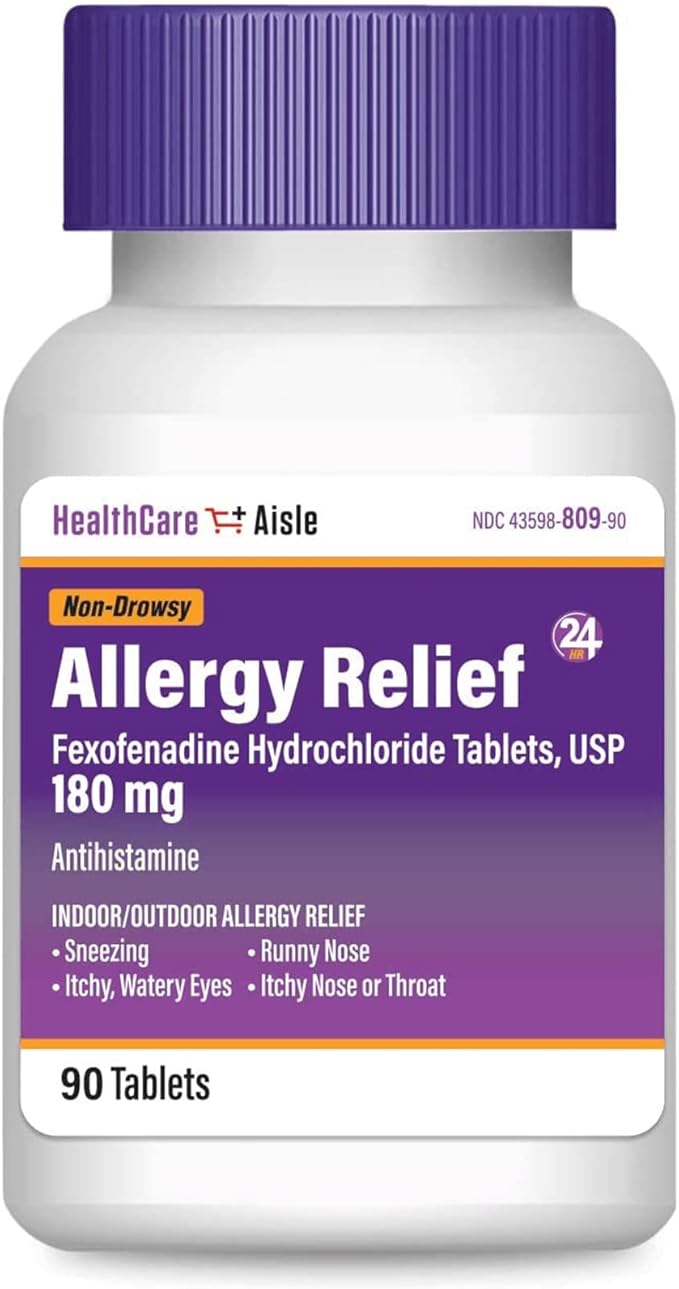 HealthCareAisle Allergy Relief 5 mg, 160 Tablets 180 mg 90 Tablets