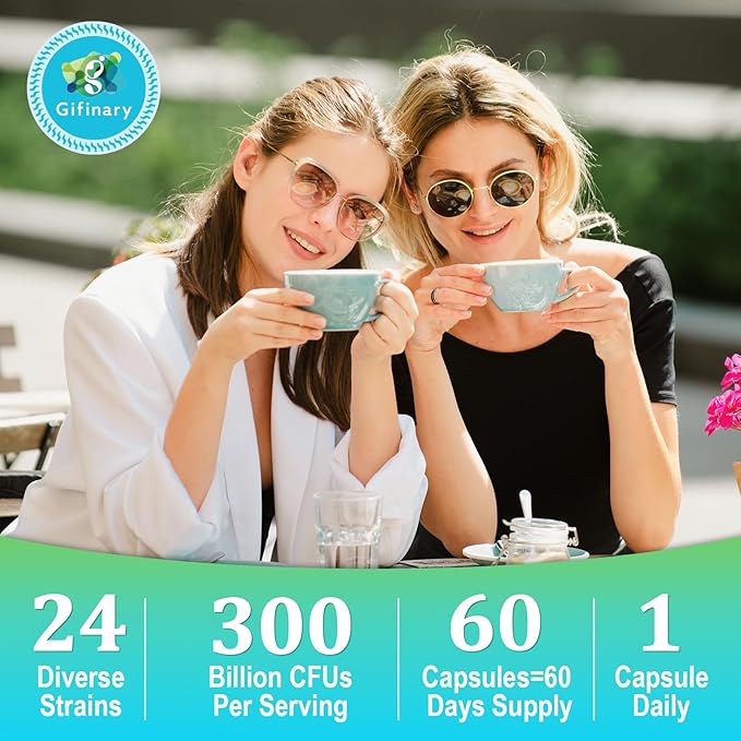 Probiotics for Women and Men, 300 24 Strains 15 Organic -6 Month