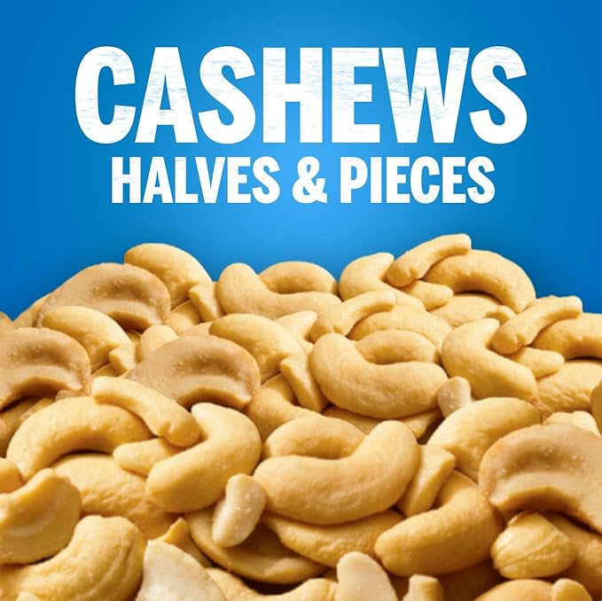 PLANTERS Salted Cashew Halves & Pieces, 8oz (1 (1 Canister)
