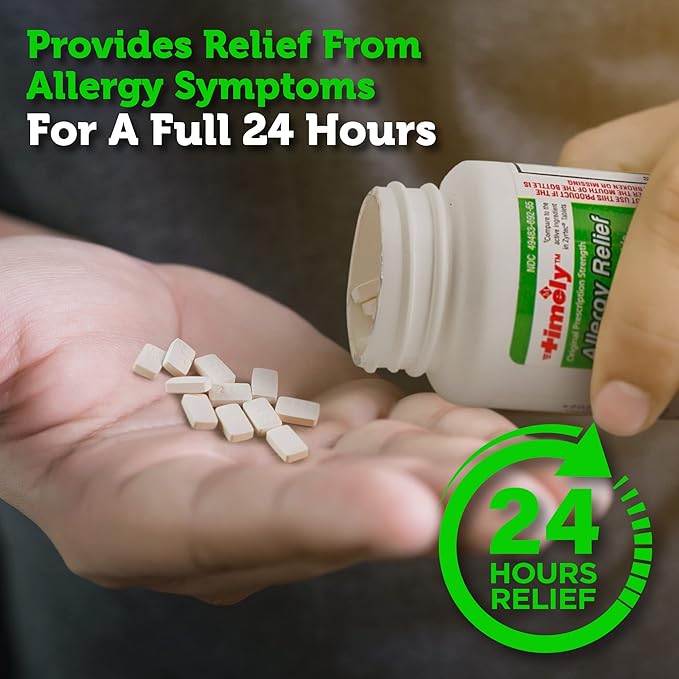 TIME-CAP LABS, INC. Timely Cetirizine HCl 10 Mg 365 Tablets 24 Hour