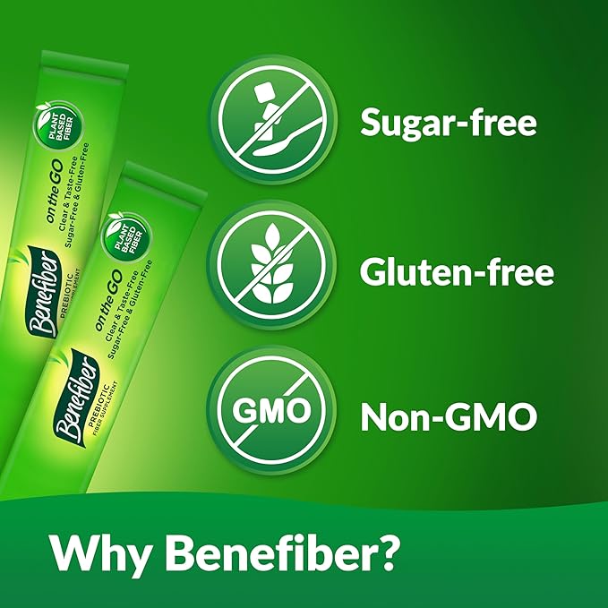 Benefiber On The Go Prebiotic Fiber 36 Sticks 2)