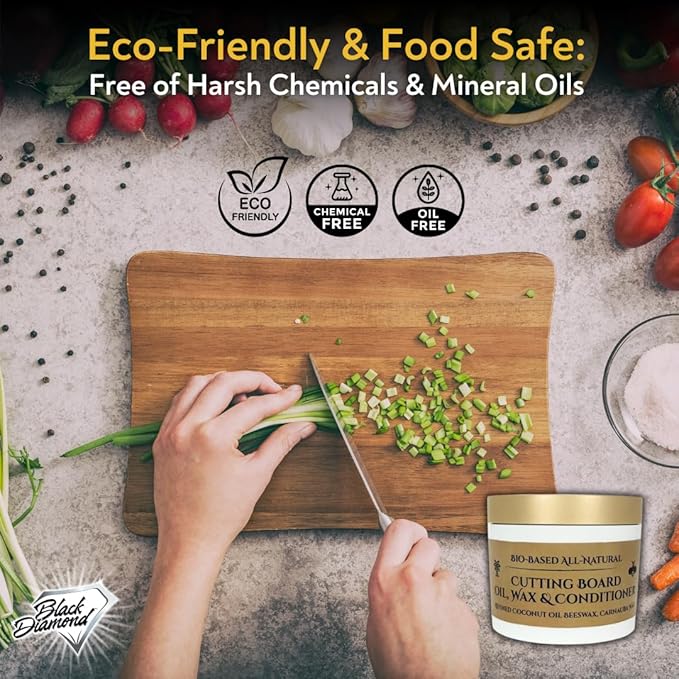 Wood Cutting Board Oil, Wax, and Conditioner. Food-Grade Mineral Oil Alternative. Refined Coconut Oil (MCT), Beeswax, and Carnauba Wax. Perfect for Cutting Boards and Butcher Blocks. 5oz. Pack of 2