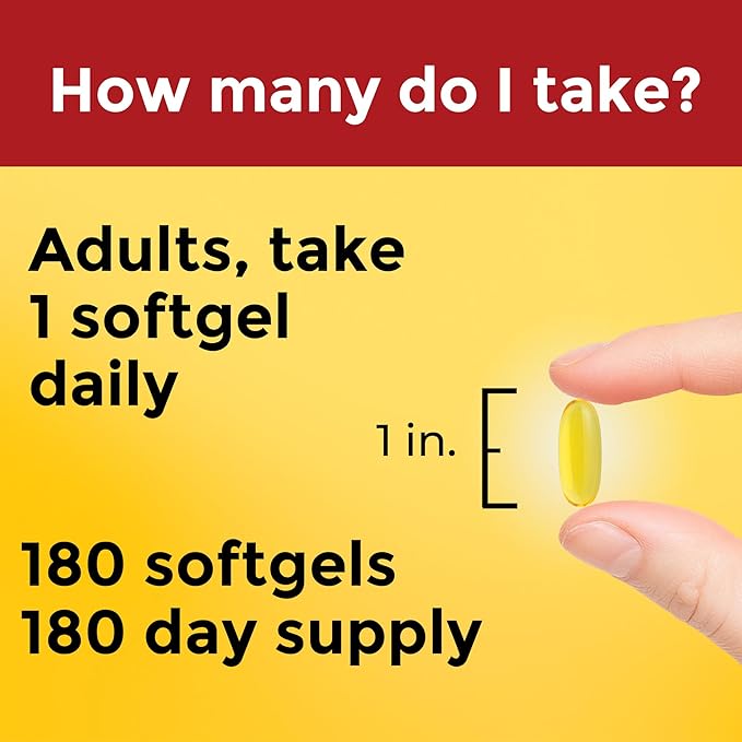 Nature Made Flaxseed Oil 1000 mg, 3 Supplement, 180 Softgels, 180 Day