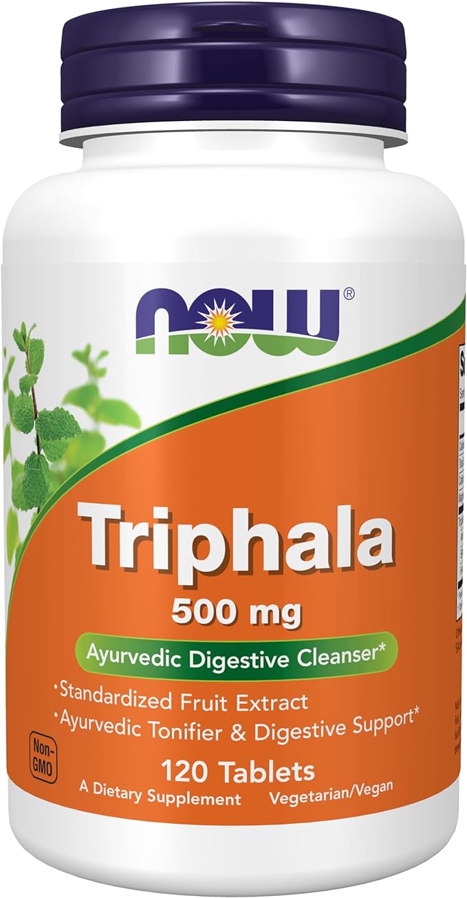 NOW Supplements, Triphala 500 mg, Combination 120 Tablets