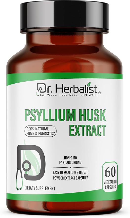 Psyllium Husk Capsules I Extract I 500mg I 60 Vegetarian