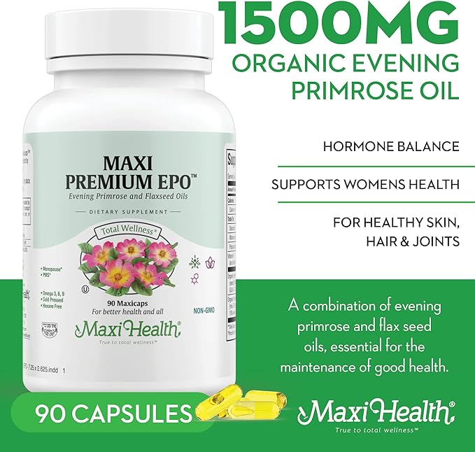 Organic Evening Primrose Oil Capsules 1500mg 90 Count