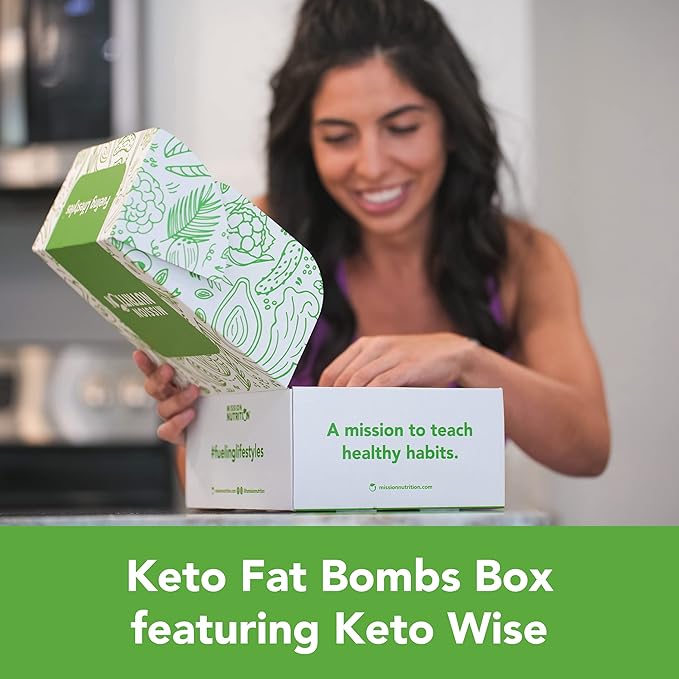 Keto Wise Fat Bombs - Low Carb (1-2g Net), No Added Sugar - Mission Nutrition Variety Box (16 Count)