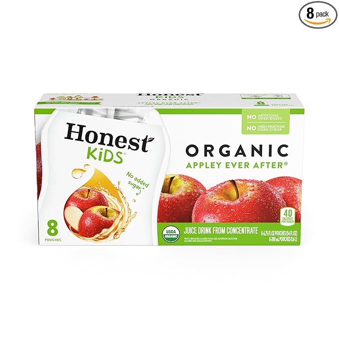 Honest Kids, Organic Juice Drink, Appley Ever After, 6.75 Fl Oz, 8 Pack