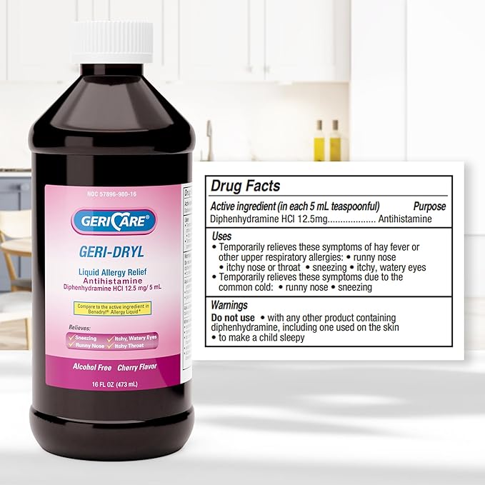 GeriCare Geri-Dryl Diphenhydramine HCI Solution 16 FL 1)