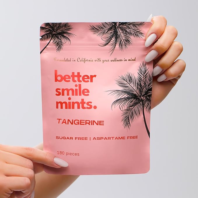 NOOZ Better Smile Mints - Oral Health Support & Fresh Breath - Zesty Flavor | Sugar-Free, Aspartame-Free Mints for Teeth & Gum Protection - No Artificial Flavors or Sweeteners - 180 Mints Refill Bag