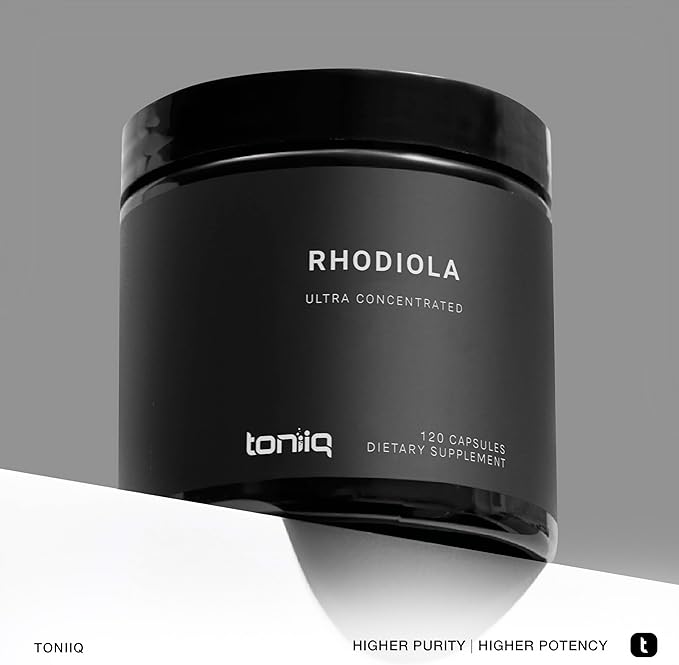 Toniiq Triple-Strength 600mg Rhodiola Rosea 120 Capsules 5% Salidroside