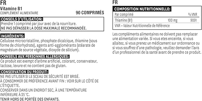 Vitamin B1 Thiamin Hydro 100mg 90