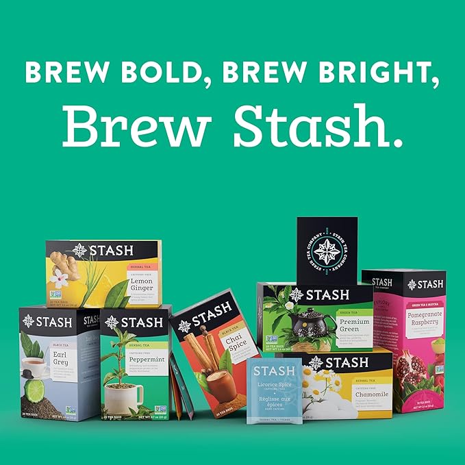 Stash Tea Mango Passionfruit Herbal Tea - Naturally Caffeine Free, Non-GMO Project Verified Premium Tea with No Artificial Ingredients, 20 Count (Pack of 6) - 120 Bags Total